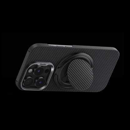 Magnetic phone ring for iPhone with carbon fiber look

