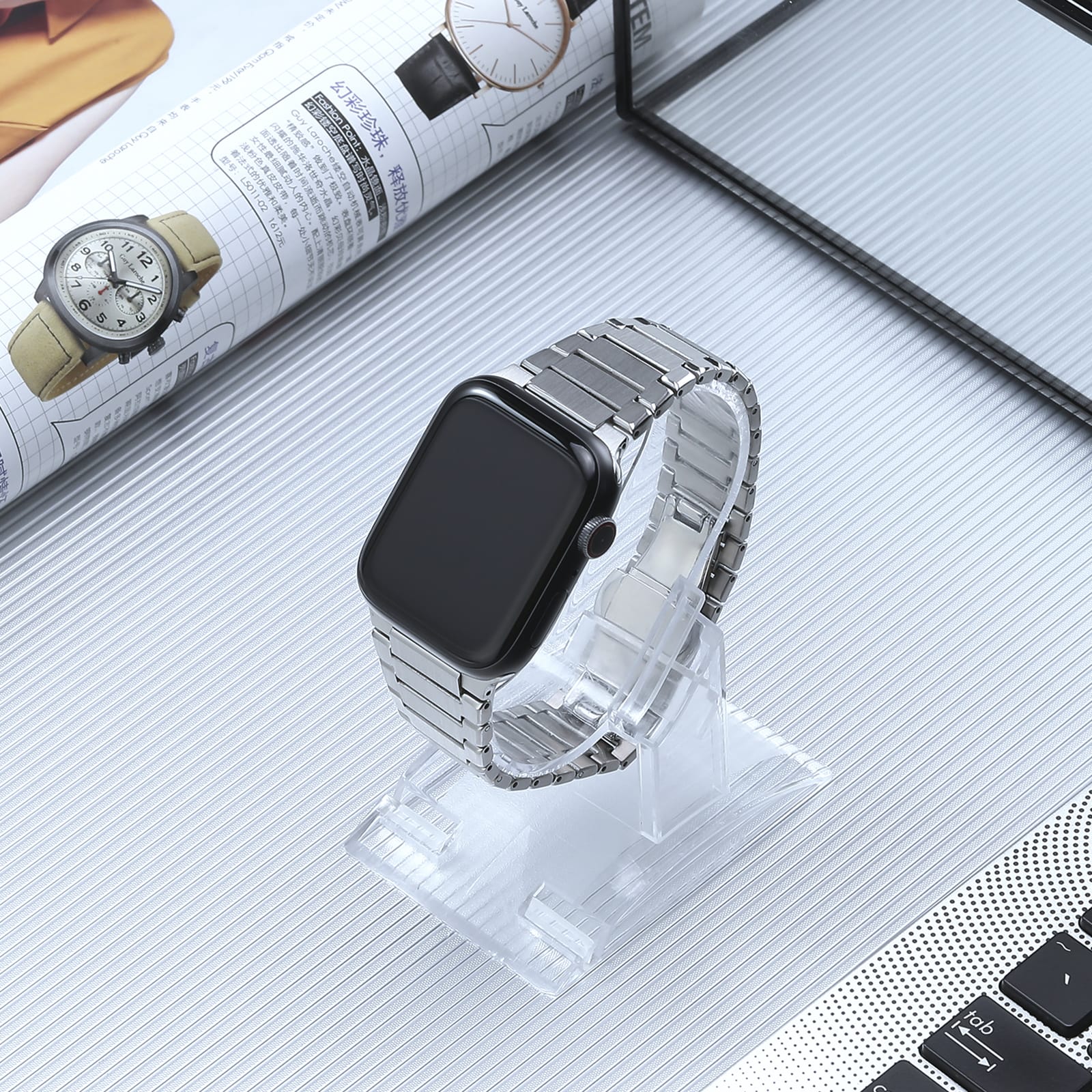 Metal strap compatible with Apple Watch 46mm (Series 10)


