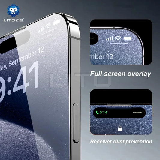 iPhone privacy screen protector with 360-degree anti-spy filter


