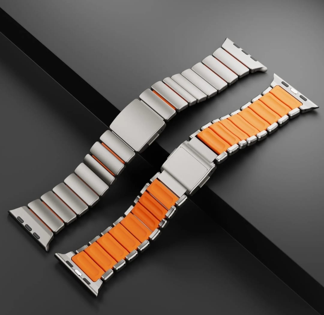 VoltSteel Link Band metal strap for Apple Watch men and women