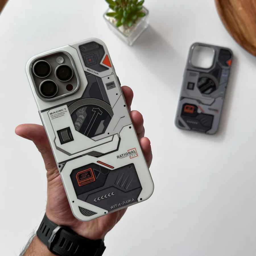 White iPhone case with thickened camera lip and reinforced corners, engineered to prevent lens and edge cracks during drops