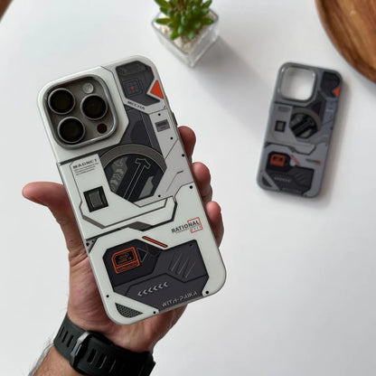White iPhone case with thickened camera lip and reinforced corners, engineered to prevent lens and edge cracks during drops