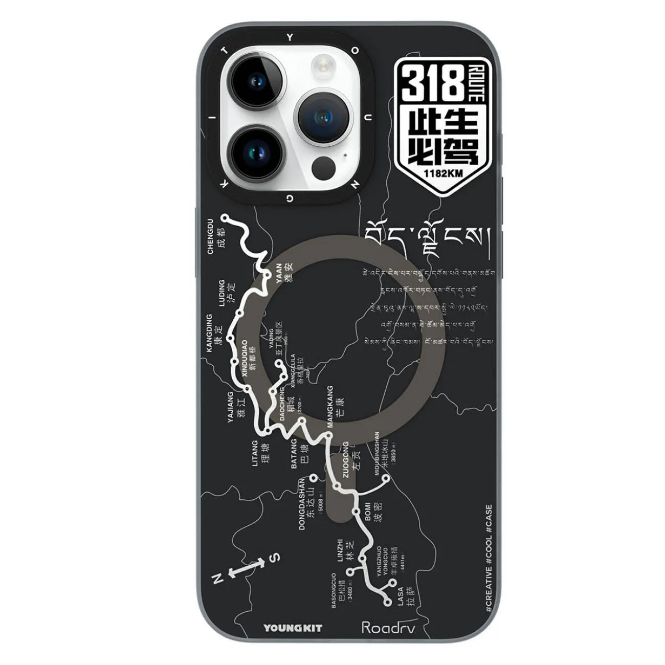 Nomad Map Cover with Route 318 design for iPhone 13 Pro Max

