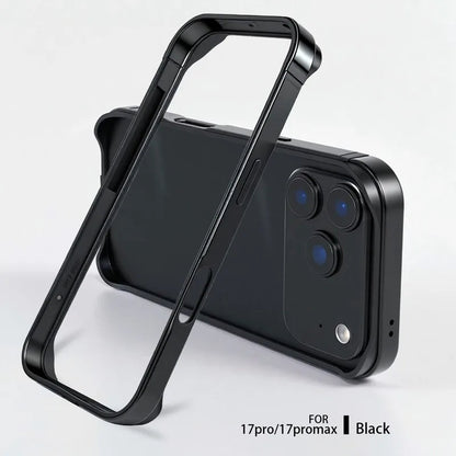 GhostEdge Pro metal bumper case for iPhone 17 Pro Max with raised camera protection