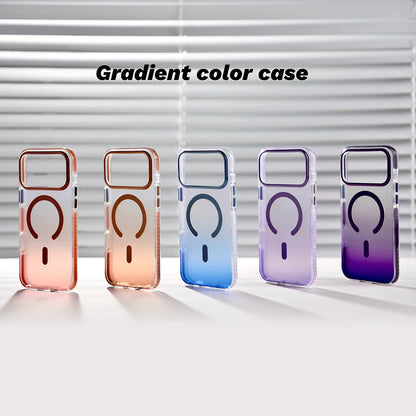 MagSafe-enabled blue gradient iPhone cover with precise cutouts