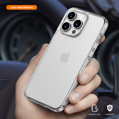 Precise camera cutout on frosted matte case with raised lens protection
