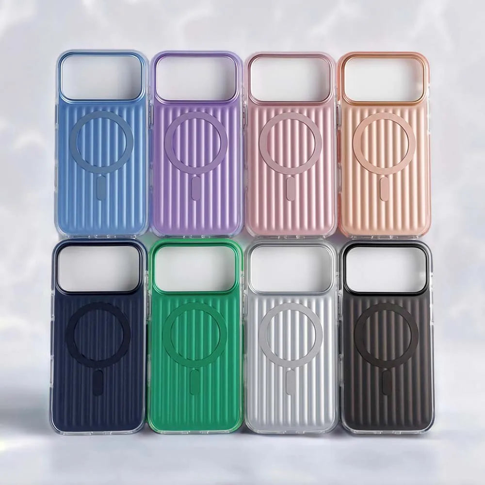 Durable MagSafe compatible transparent case with raised bezels protecting iPhone 17 Pro Max