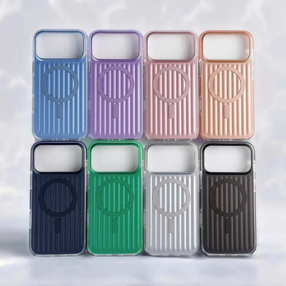 Durable MagSafe compatible transparent case with raised bezels protecting iPhone 17 Pro Max