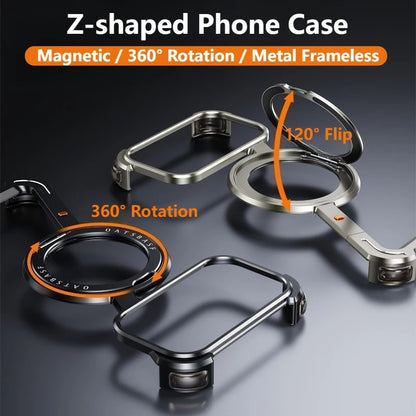 Back view of Z-Tech Armor Case for iPhone 17 series highlighting full metal protection