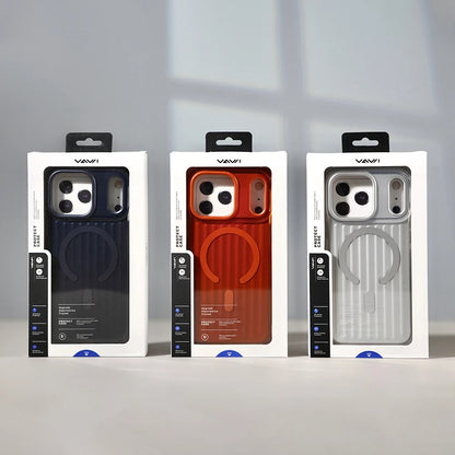 MagSafe compatible CoreRidge ribbed case for iPhone 17 in modern colors