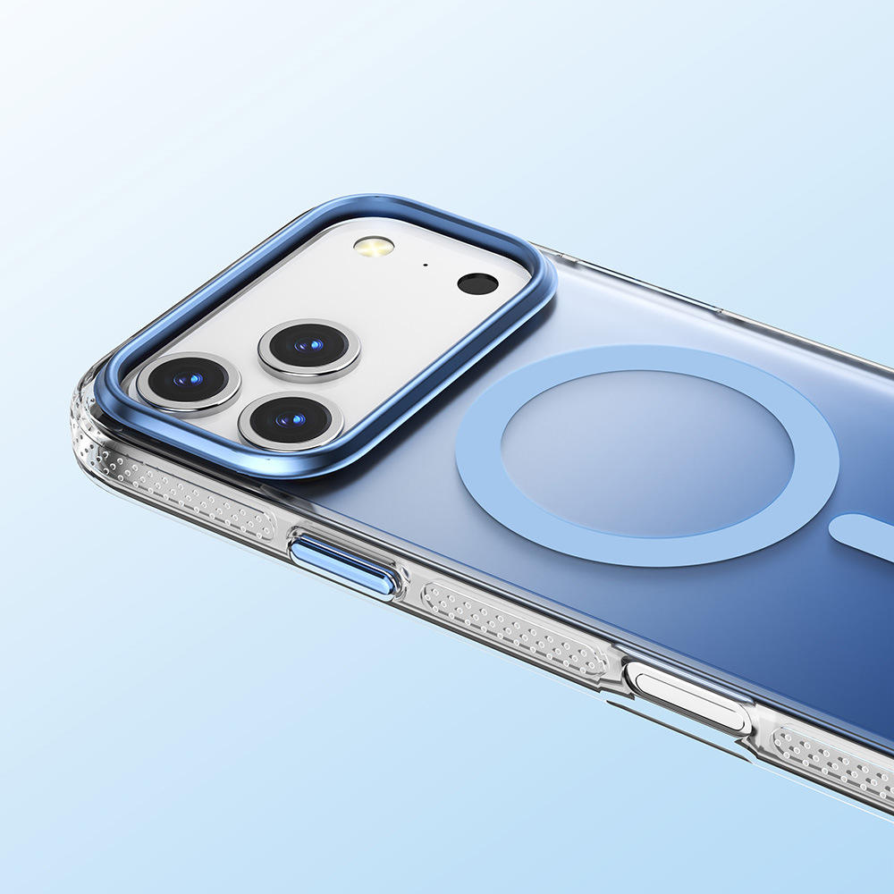 Gradient blue TPU MagSafe cover designed for a perfect fit