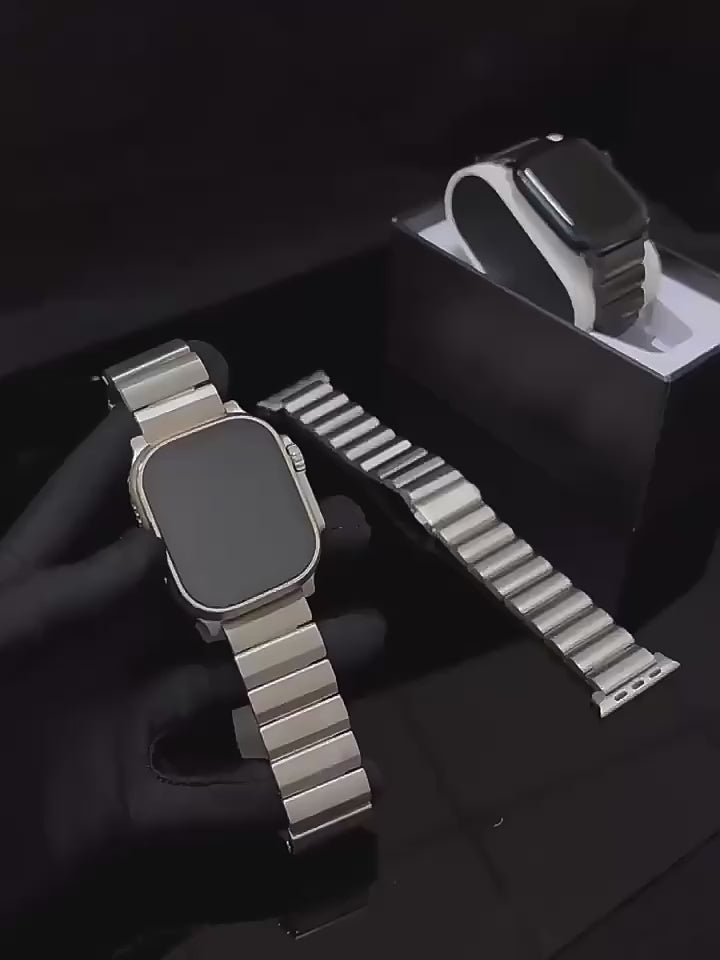 Professional-grade stainless steel link band accessory for Apple Watch