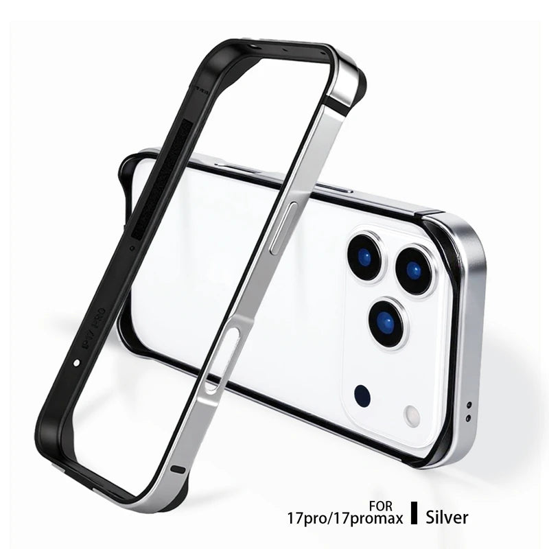 GhostEdge Pro slim metal case with camera guard for iPhone 17 Pro Max blue