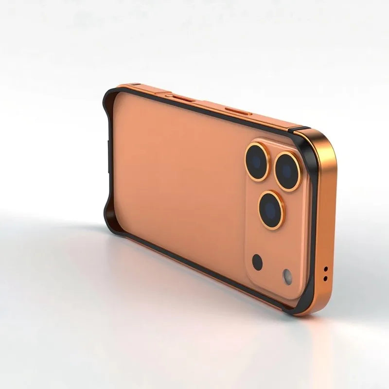Reinforced metal frame iPhone 17 Pro case GhostEdge Pro anti-yellow coating