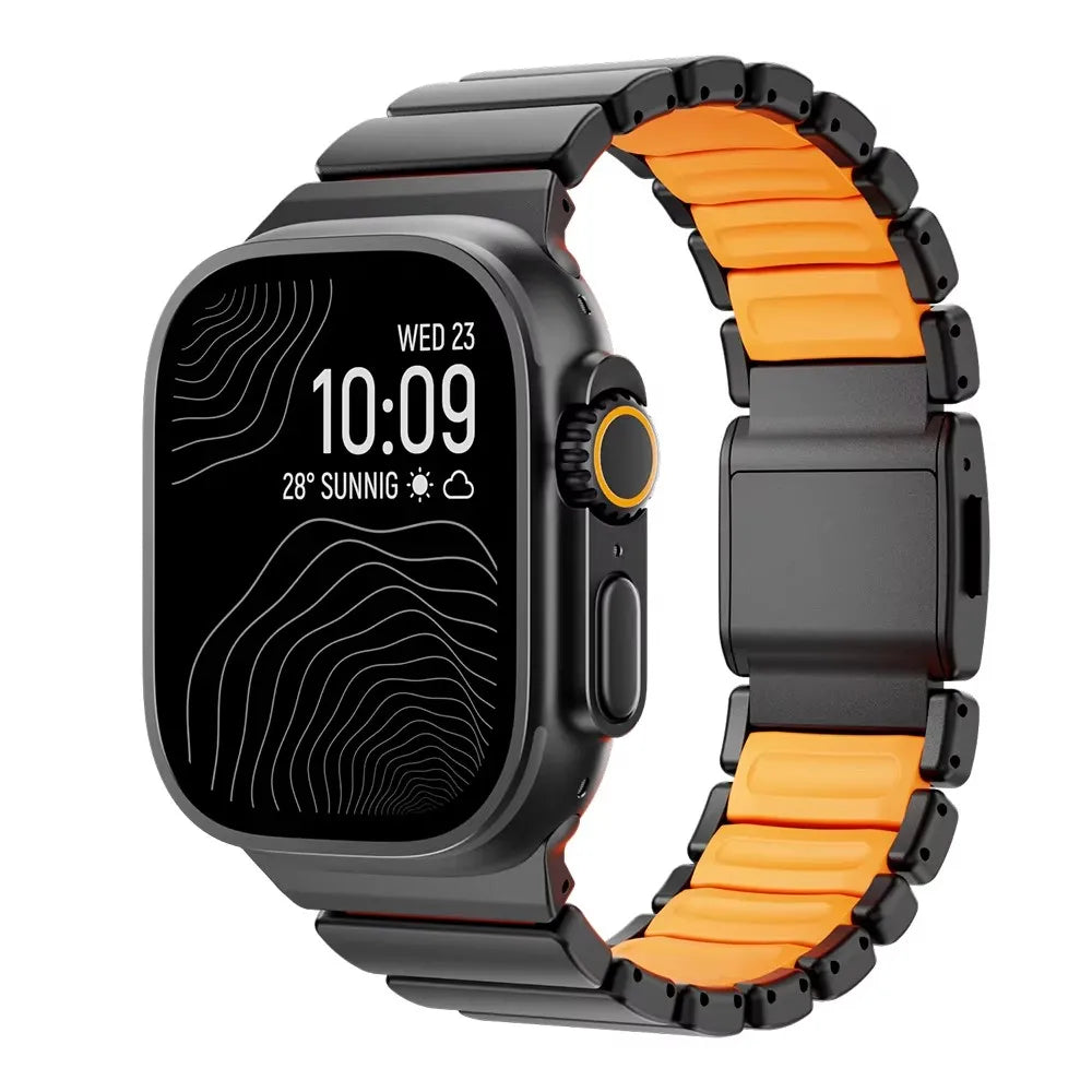 Apple Watch strap 45mm stainless steel VoltSteel Link Band